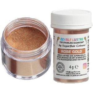 Прахообразен оцветител Sugarflair Розово злато/Rose Gold, 4 г